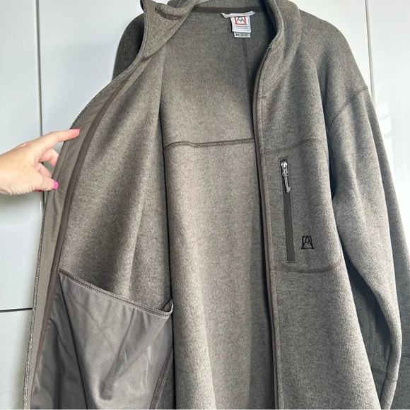 Mens Avalanche Zip Front Jacket Size XXL Olive Green Pockets Long Sleeve Hiking - Picture 8 of 12